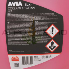 AVIA COOLANT G12/G12+ RED -37 / 5л