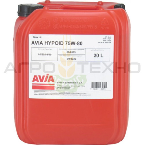 AVIA HYPOID 75W-80 / 20л AVIA HYPOID 75W-80 / 20л