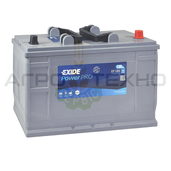 Exide 120Аh 870A, Exide EF1202 , акумулятор Exide EF1202, купити акумулятор Exide EF1202, акумулятор на manitou, купити аккумулятор на маніту, акумулятор для навантажувачів маніту, аккумулятор маніту, аккумулятор Exide