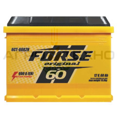 Forse 60 Ah 600 A L+ (лівий плюс) / 6CT-60A2H