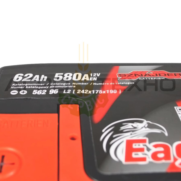 SZNAJDER 62Аh 580A R+ (правий плюс) / Eagle Plus SZNAJDER 62, акумулятор SZNAJDER 62Аh, купити акумулятор SZNAJDER 62, акумулятор 62 переяслав, купити акумулятор 62 в Переяславі