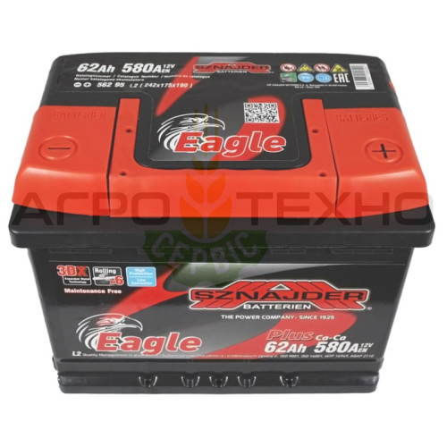 SZNAJDER 62Аh 580A R+ (правий плюс) / Eagle Plus SZNAJDER 62Аh 580A R+ (правий плюс) / Eagle Plus