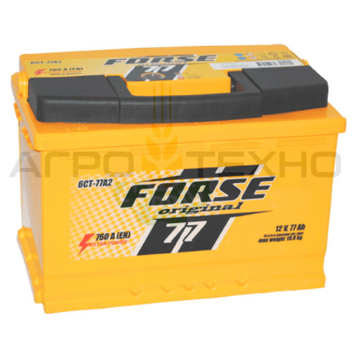 Forse 77 Ah 760 A R+ (правий плюс) / 6CT-77A2H