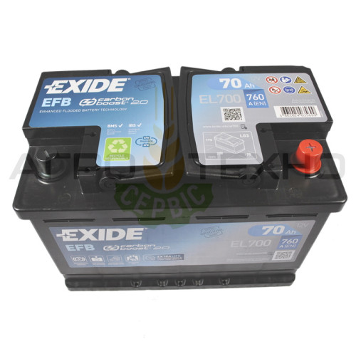 Exide 70Ah 760A EFB / EL700 Exide 70Ah 760A EFB / EL700
