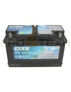 Exide 80Ah 800A EFB / EL800