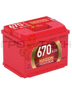Maxion 60 Ah 670 A Premium Plus L+ / Україна