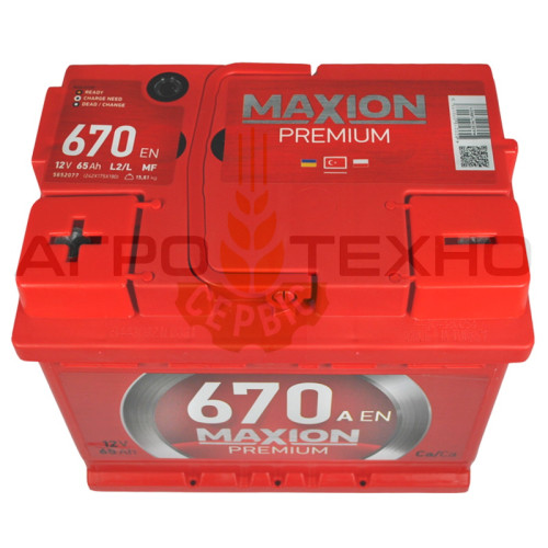 Maxion 65 Ah 670 A Premium L+ / Туреччина