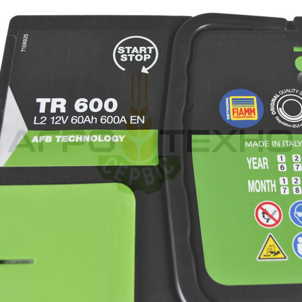 Fiamm AFB 60Ah 600A / TR600 Fiamm 60, Fiamm 60 600, акумулятор Fiamm 60, акб Fiamm, акумулятори Fiamm, Fiamm 60 AFB, Фіам 60, акумулятор Фіамм