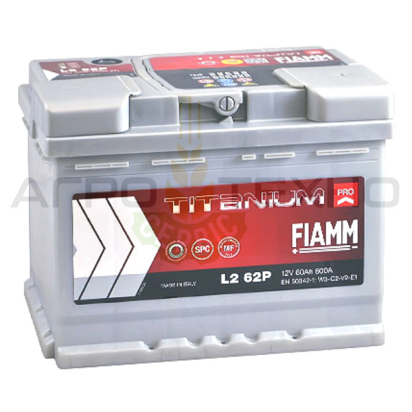 Fiamm 60Ah 600A / L2B 62P Fiamm 60, Fiamm 60 600, акумулятор Fiamm 60, акб Fiamm, акумулятори Fiamm, Fiamm 60 EFB, Фіам 60, акумулятор Фіамм