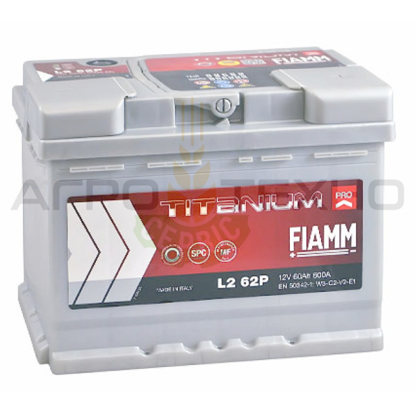 Fiamm 60Ah 600A / L2 62P Fiamm 60, Fiamm 60 600, акумулятор Fiamm 60, акб Fiamm, акумулятори Fiamm, Fiamm 60, Фіам 60, акумулятор Фіамм