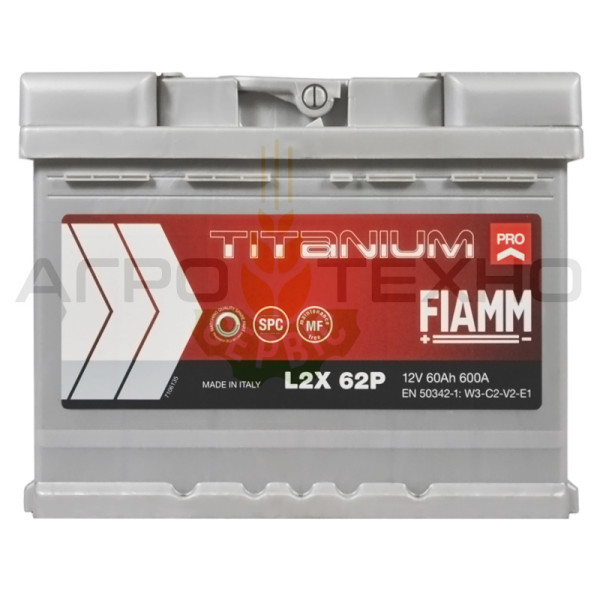 Fiamm 60Ah 600A / L2X 62P Fiamm 60, Fiamm 60 600, акумулятор Fiamm 60, акб Fiamm, акумулятори Fiamm, Fiamm 60, Фіам 60, акумулятор Фіамм
