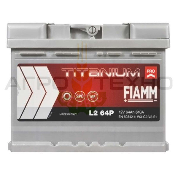 Fiamm 64Ah 610A / L2 64P Fiamm 64, Fiamm 64 610, акумулятор Fiamm 64, акб Fiamm, акумулятори Fiamm, Fiamm 64, Фіам 64, акумулятор Фіамм