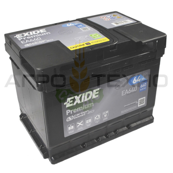 Exide 64, Exide 64 Premium, Exide EA640, EA640 Exide, купити акумулятор Exide, Exide Переяслав, купити акумулятор Exide 64, Exide 64 640