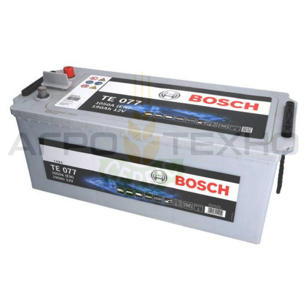 Bosch 190, акумулятор Bosch 190, Bosch TE 077 190Ah 1050A, Bosch TE 077, акумулятор Bosch TE 077, купити акумулятор Bosch 190, купити акумулятор бош 190, акумулятор 190, купити аккумулятор 190, якісний акумулятор 190, вантажні акумулятори Бош