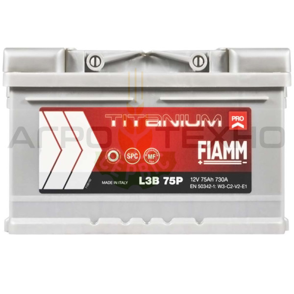 Fiamm 75Ah 730A / L3B 75P Fiamm 75, Fiamm 75 730, акумулятор Fiamm 75, акб Fiamm, акумулятори Fiamm, Fiamm 75, Фіам 75, акумулятор Фіамм