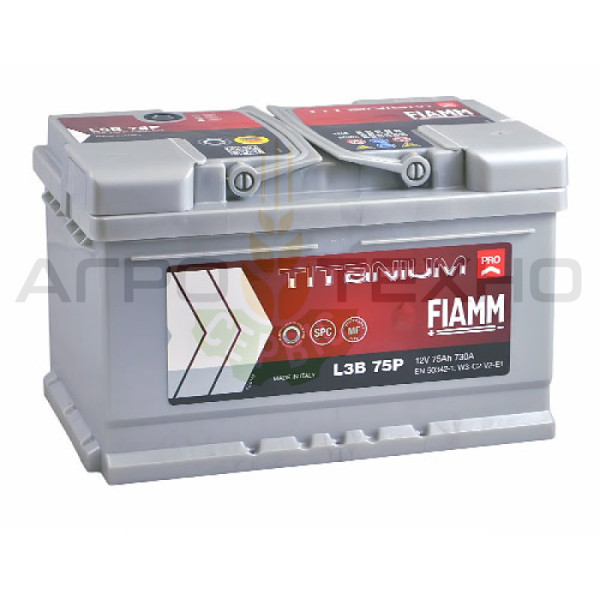 Fiamm 75Ah 730A / L3B 75P Fiamm 75, Fiamm 75 730, акумулятор Fiamm 75, акб Fiamm, акумулятори Fiamm, Fiamm 75, Фіам 75, акумулятор Фіамм