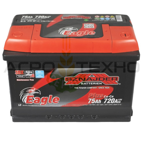 SZNAJDER 75Аh 720A R+ / Eagle Plus