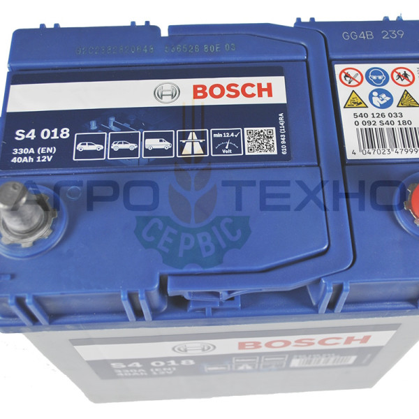 Bosch 40 Ah 330 A / S4 018 Bosch 40, Bosch S4 018, акумулятор Bosch S4 018, купити акумулятор Bosch S4 018, акумулятор Bosch 40, купити акумулятор Bosch 40, Бош 40, акумулятор Бош 40, купити акумулятор Бош 40, Bosch 40 330