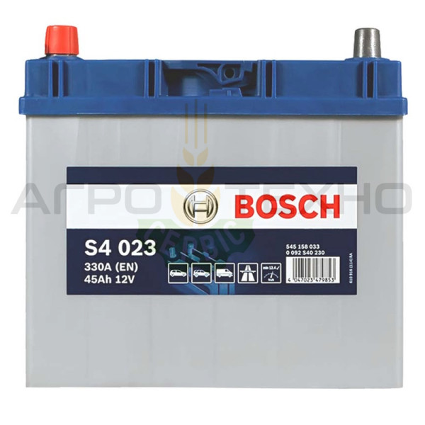 Bosch 45 Ah 330 A / S4 023 Bosch 45, Bosch S4 023, акумулятор Bosch S4 023, купити акумулятор Bosch S4 023, акумулятор Bosch 45, купити акумулятор Bosch 45, Бош 45, акумулятор Бош 45, купити акумулятор Бош 45, Bosch 45 330
