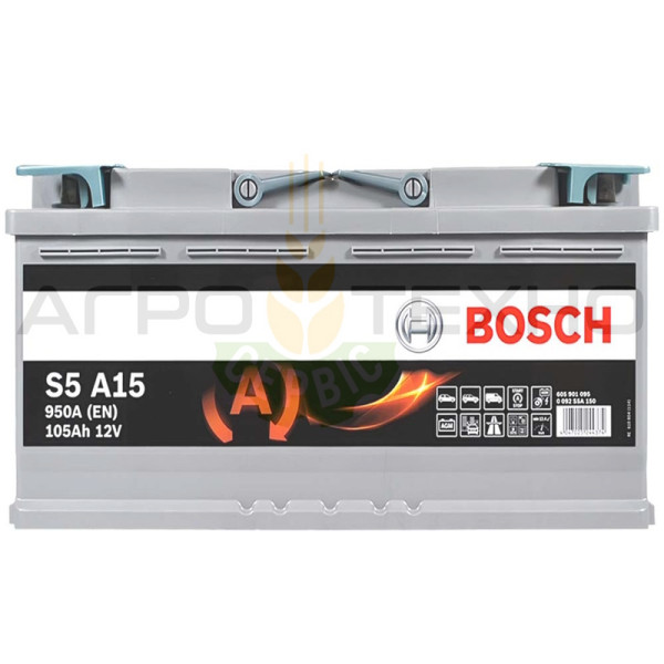 Bosch 105 AGM, акумулятор Bosch 105 AGM, купити акумулятор Bosch 105 AGM, bosch S5 A15, акумулятор bosch S5 A15, купити акумулятор bosch S5 A15