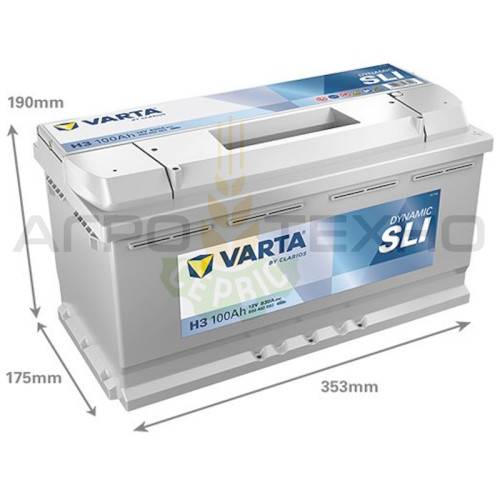 Varta 100 Ah 830 A / H3