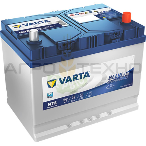 VARTA 72 AH 760 A EFB / N72 VARTA 72 AH 760 A EFB / N72