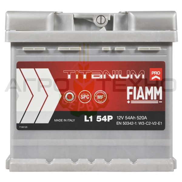 Fiamm 54 Ah 520A / L1 54P Fiamm 54, Fiamm 54 520, акумулятор Fiamm 54, акб Fiamm, акумулятори Fiamm, Fiamm 54, Фіам 54, акумулятор Фіамм
