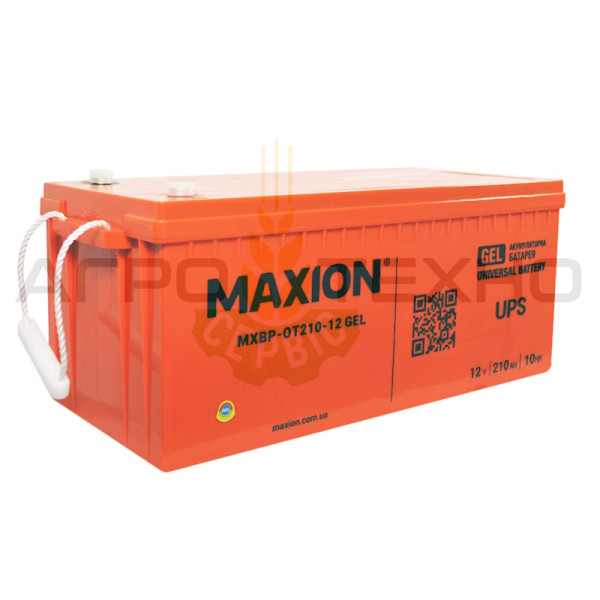 Акумулятор 12-210, акумулятор 12V 210Ah, акумулятор для інвертора, купити акумулятор гелевий, акб 12V 210Ah, MAXION 12V 210Ah GEL