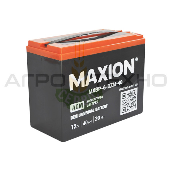 MAXION 12V 40Ah - Акумуляторна батарея DZM / AGM Акумулятор 12-40, акумулятор 12V 40Ah, акумулятор для інвертора, купити акумулятор гелевий, акб 12V 40Ah, MAXION 12V 40Ah AGM