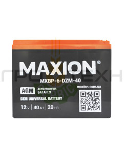 MAXION 12V 40Ah - Акумуляторна батарея DZM / AGM MAXION 12V 40Ah - Акумуляторна батарея DZM / AGM