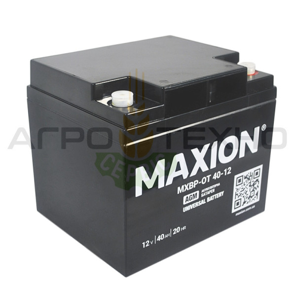 MAXION 12V 40Ah - Акумуляторна батарея / AGM Акумулятор 12-40, акумулятор 12V 40Ah, акумулятор для інвертора, купити акумулятор гелевий, акб 12V 40Ah, MAXION 12V 40Ah AGM