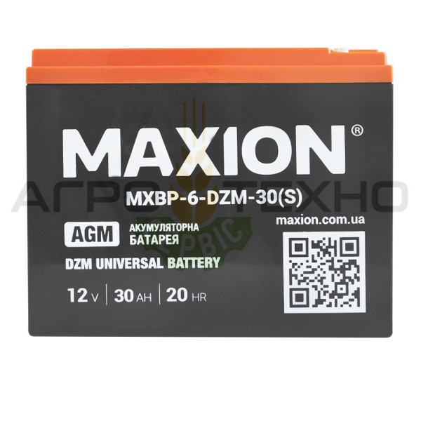 MAXION 12V 30Ah - Акумуляторна батарея DZM / AGM гелевий акумулятор 30, Акумулятор 12-30, акумулятор 12V 30Ah, акумулятор для інвертора, купити акумулятор гелевий, акб 12V 30Ah, MAXION 12V 30Ah AGM