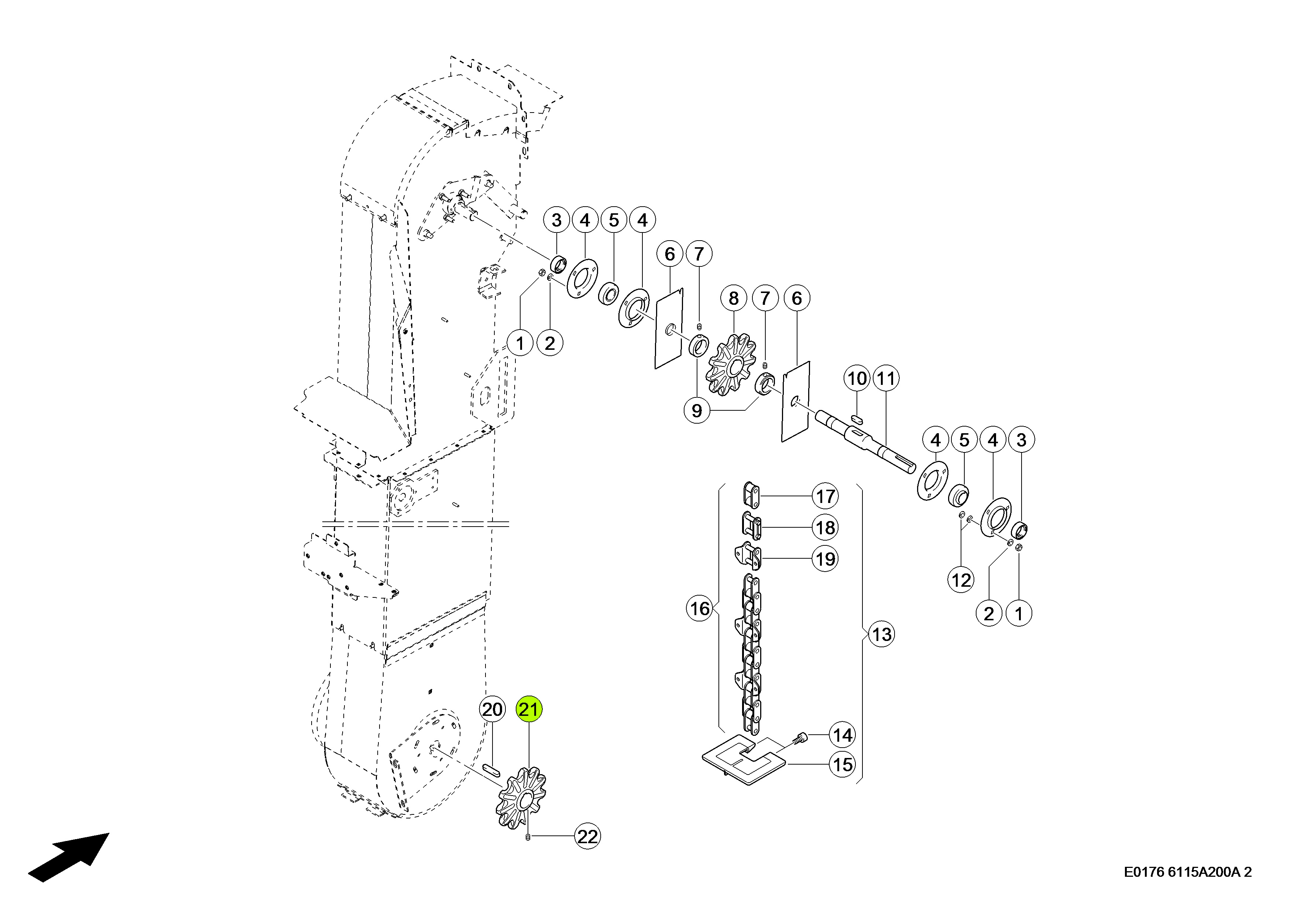 Зірочка Claas 795449 Alpha Parts